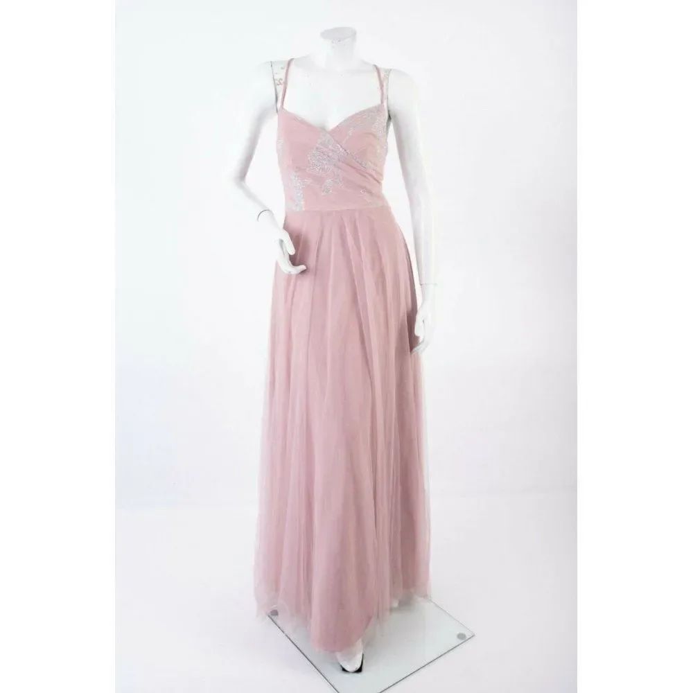 Hayley Paige Occasions Womens Long Dress Sz 4